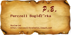 Perczell Boglárka névjegykártya