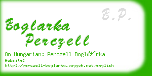 boglarka perczell business card